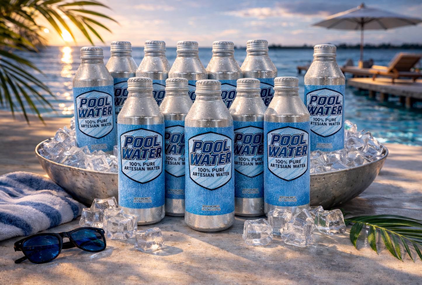 Pool Water - 12pk Aluminum Bottles (16oz)